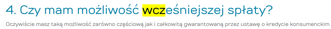 Odpowiedź na pytanie o możliwość spłacenia pożyczki przed terminem w Providencie.